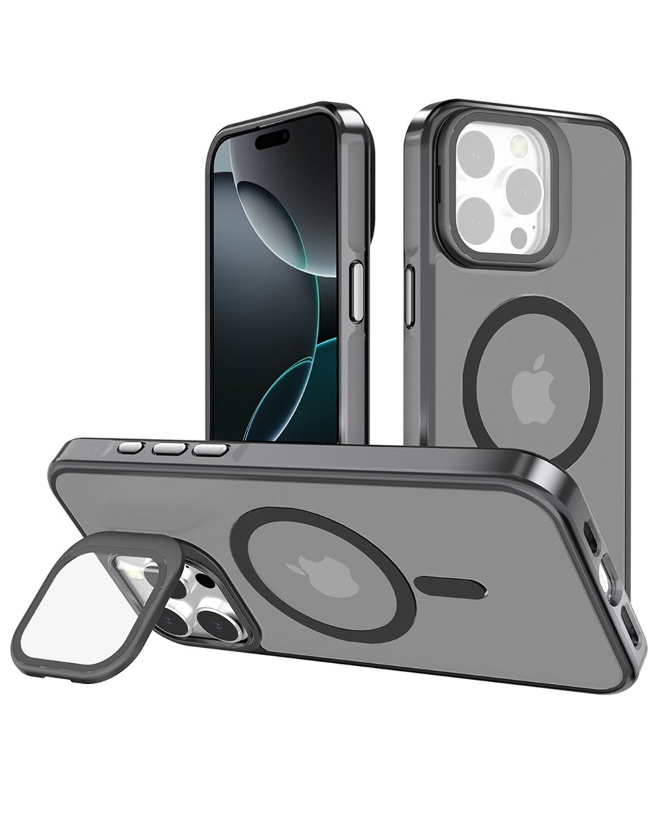 Slim Transparent Camera Stand Case with Wireless Charging - Gray for iPhone 14 Pro Max Phone Case - Pro iPhone Repair
