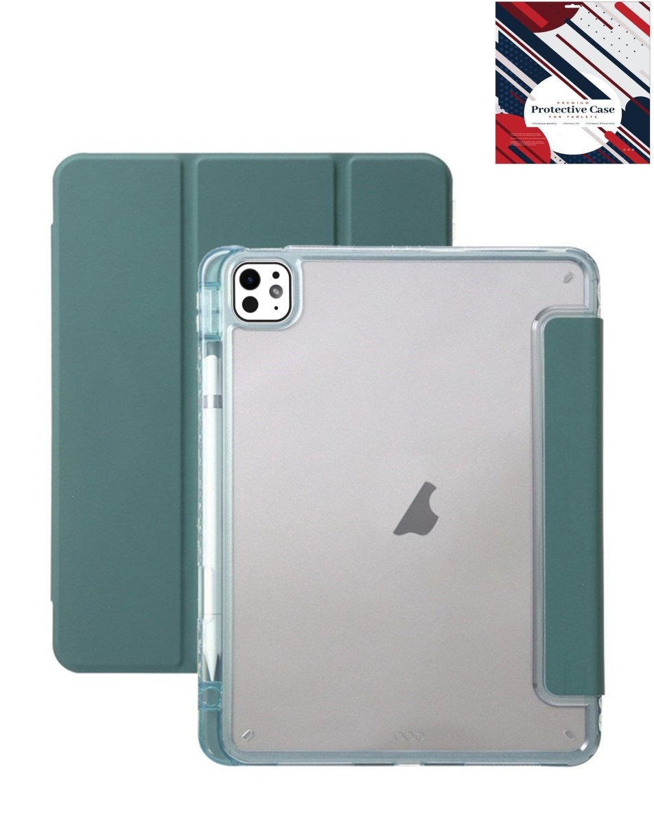 Smart Full Body Magnet Cover - Dark Green for iPad Air 13 2024 / Pro 12.9 (3rd / 4th / 5th / 6th) iPad Case - Pro iPhone Repair