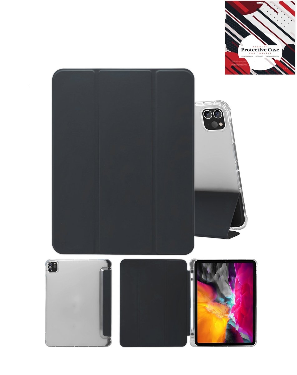Smart PU Stand with Pen Holder - Black for iPad Air 13 2024 / Pro 12.9 (3rd / 4th / 5th / 6th) iPad Case - Pro iPhone Repair