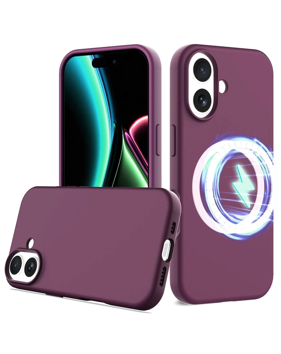 Soft Solid Silicone Case with Wireless Charging - Maroon for iPhone 17 Phone Case - Pro iPhone Repair