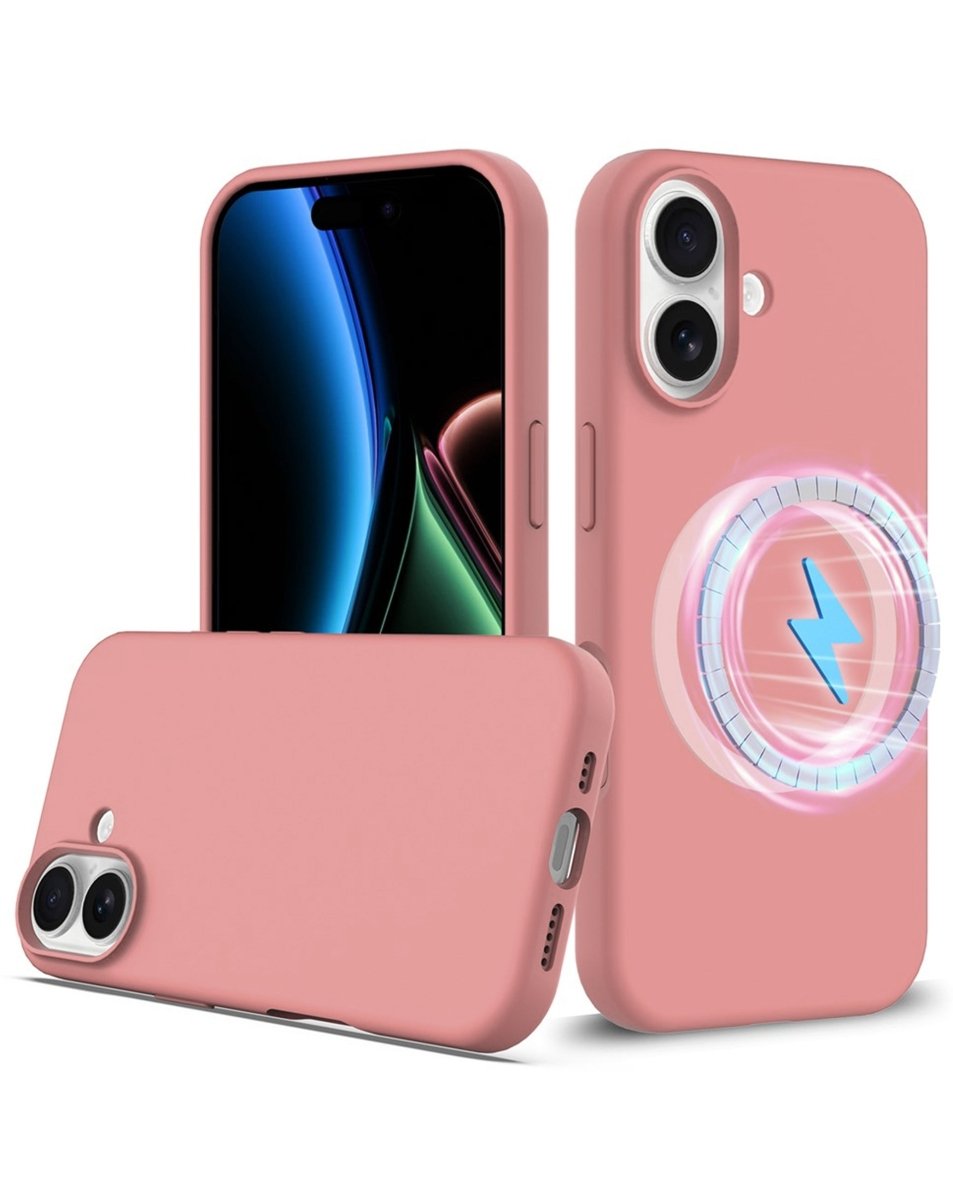 Soft Solid Silicone Case with Wireless Charging - Pink for iPhone 17 Phone Case - Pro iPhone Repair