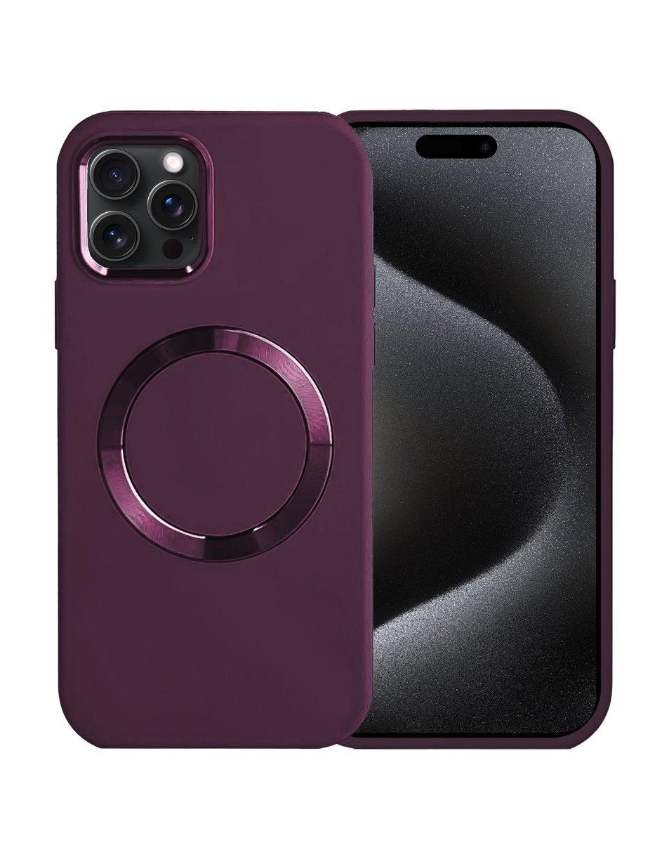 Soft Solid Silicone Case with Wireless Charging - Purple for iPhone 15 Pro Phone Case - Pro iPhone Repair