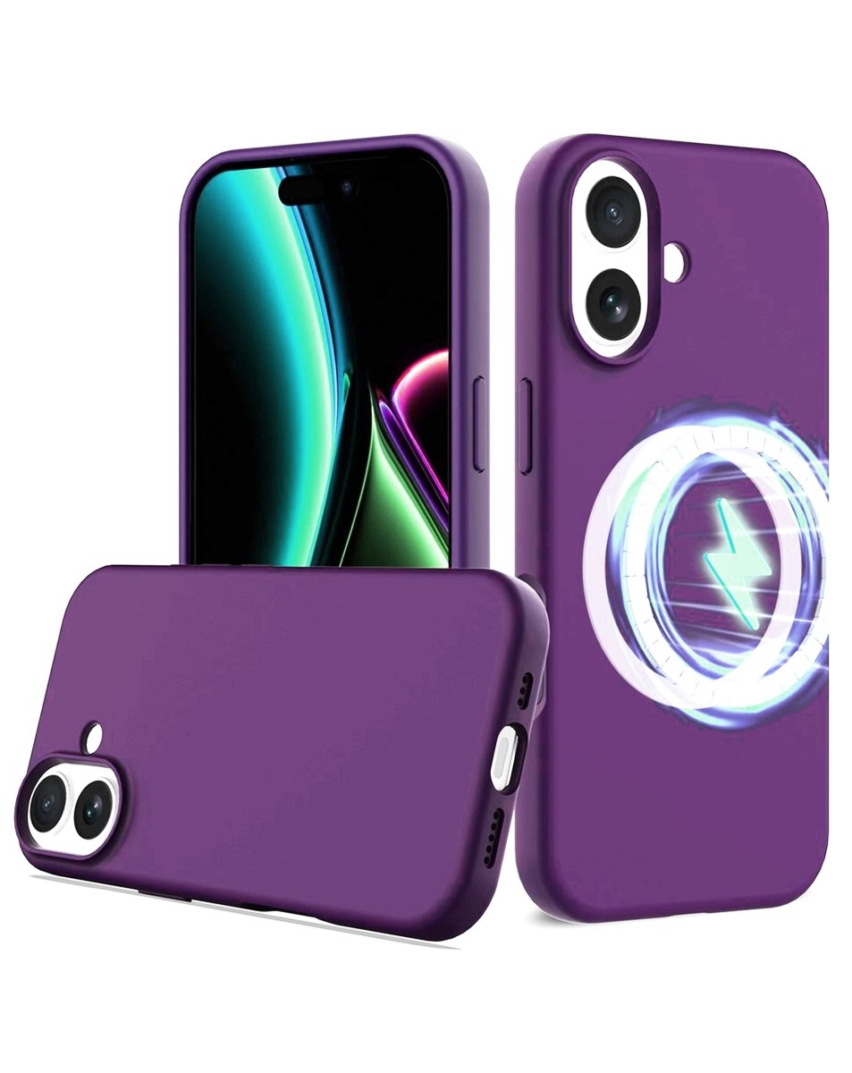 Soft Solid Silicone Case with Wireless Charging - Purple for iPhone 17 Phone Case - Pro iPhone Repair