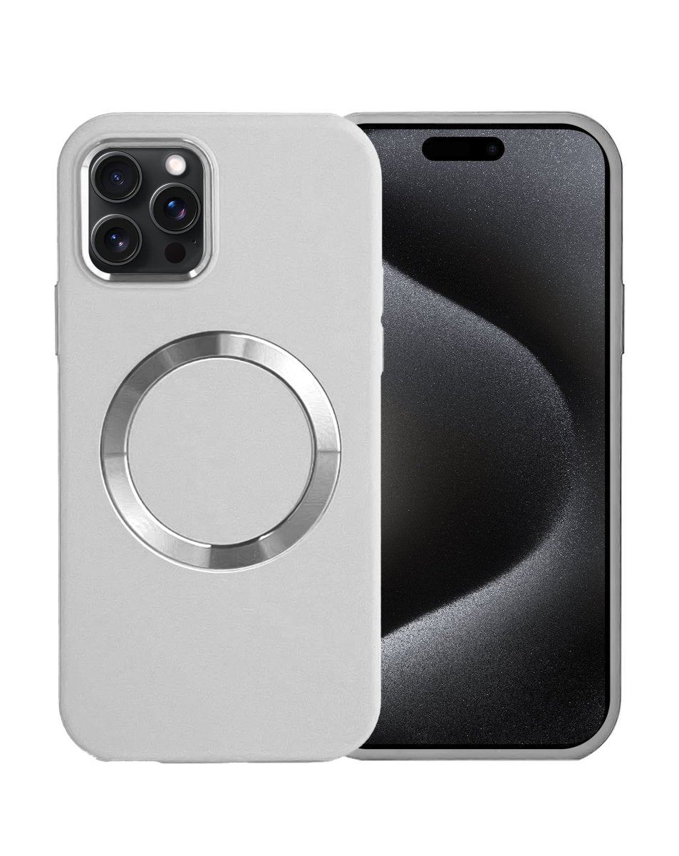 Soft Solid Silicone Case with Wireless Charging - White for iPhone 15 Pro Phone Case - Pro iPhone Repair