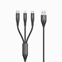 Star Speed 3-in-1 Braided Cable 1.2m PISEN Lightning, USB-C & Micro Charging Cable (AP-FC17-1200) - Pro iPhone Repair