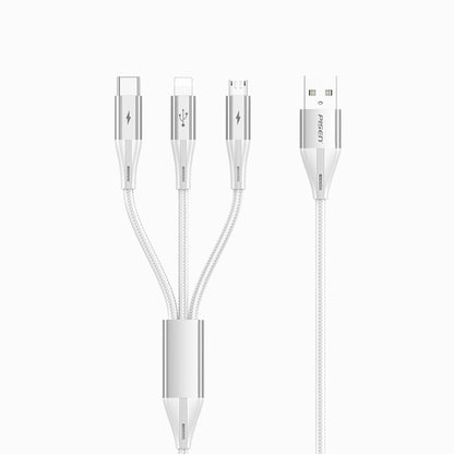 Star Speed 3-in-1 Braided Cable 1.2m PISEN Lightning, USB-C & Micro Charging Cable (AP-FC17-1200) - Pro iPhone Repair
