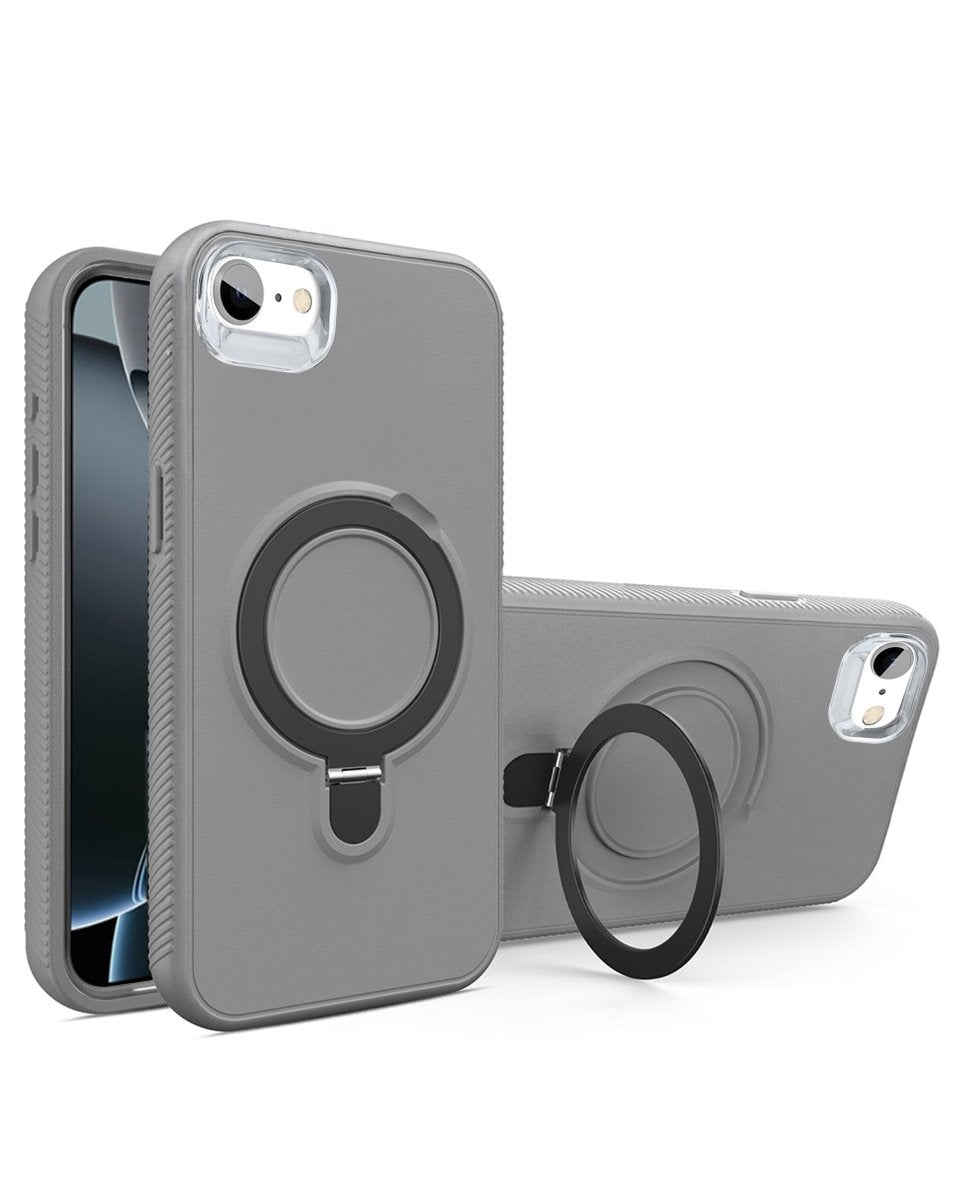 Support Heavy Duty Case with Wireless Charging Kickstand - Gray for iPhone 7 / 8 Phone Case - Pro iPhone Repair