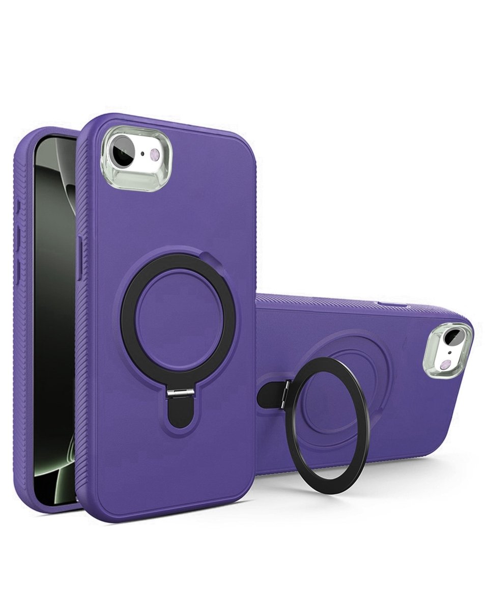 Support Heavy Duty Case with Wireless Charging Kickstand - Purple for iPhone 7 / 8 Phone Case - Pro iPhone Repair