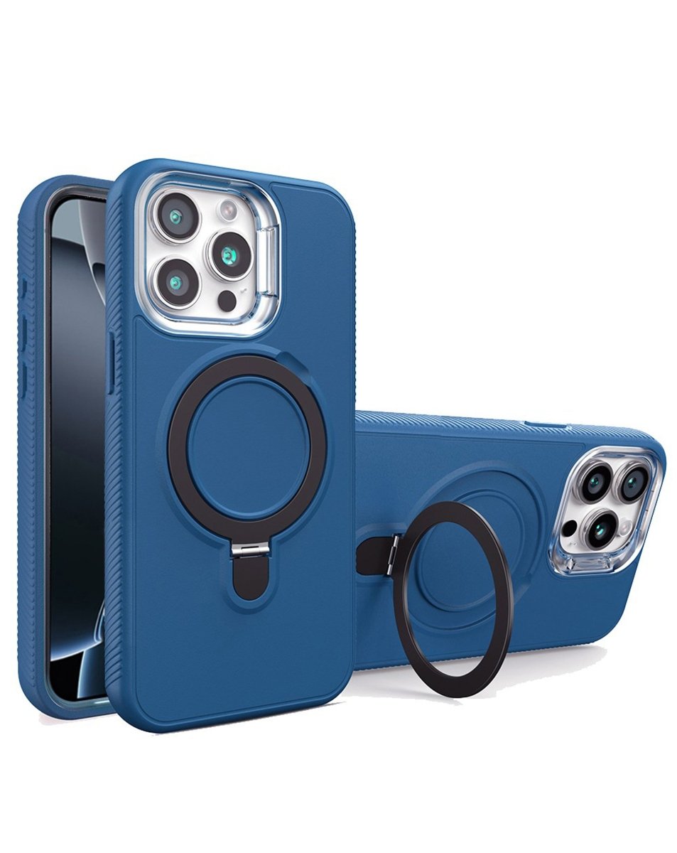 Support Heavy Duty Case with Wireless Charging Kickstand - Royal Blue for iPhone 15 Pro Max Phone Case - Pro iPhone Repair