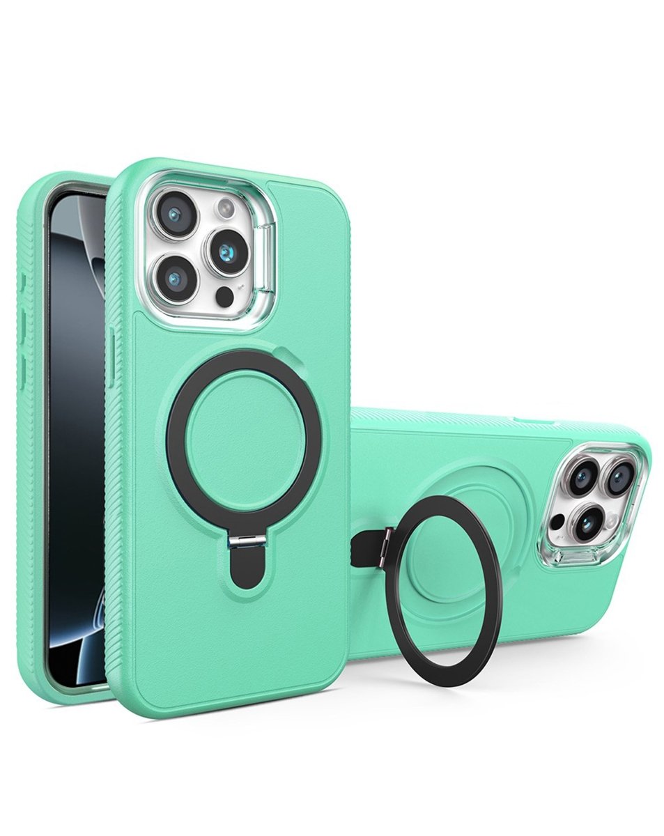 Support Heavy Duty Case with Wireless Charging Kickstand - Sky Blue for iPhone 15 Pro Max Phone Case - Pro iPhone Repair