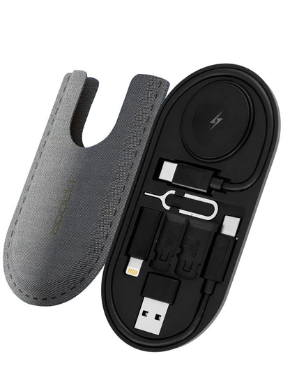 Toocki Multifunctional Wireless Charging Travel Set — Magnetic Charger with Built-In USB-C, Lightning & USB Cables Wireless Charger - Pro iPhone Repair