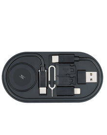 Toocki Multifunctional Wireless Charging Travel Set — Magnetic Charger with – oval charging pad with cables laid out