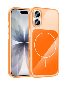 Transparent Magnetic Case with IC Chip - Orange for iPhone 17 Phone Case - Pro iPhone Repair