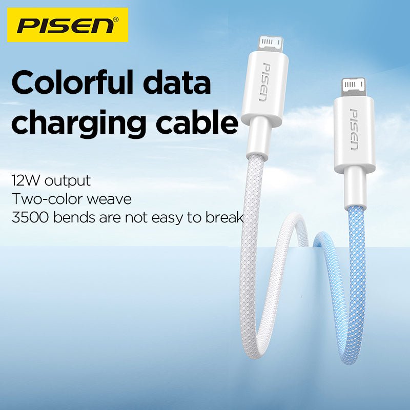 USB-A to Lightning Braided Cable (12W) PISEN Fast-Charging iPhone Cable (AL34) - Pro iPhone Repair