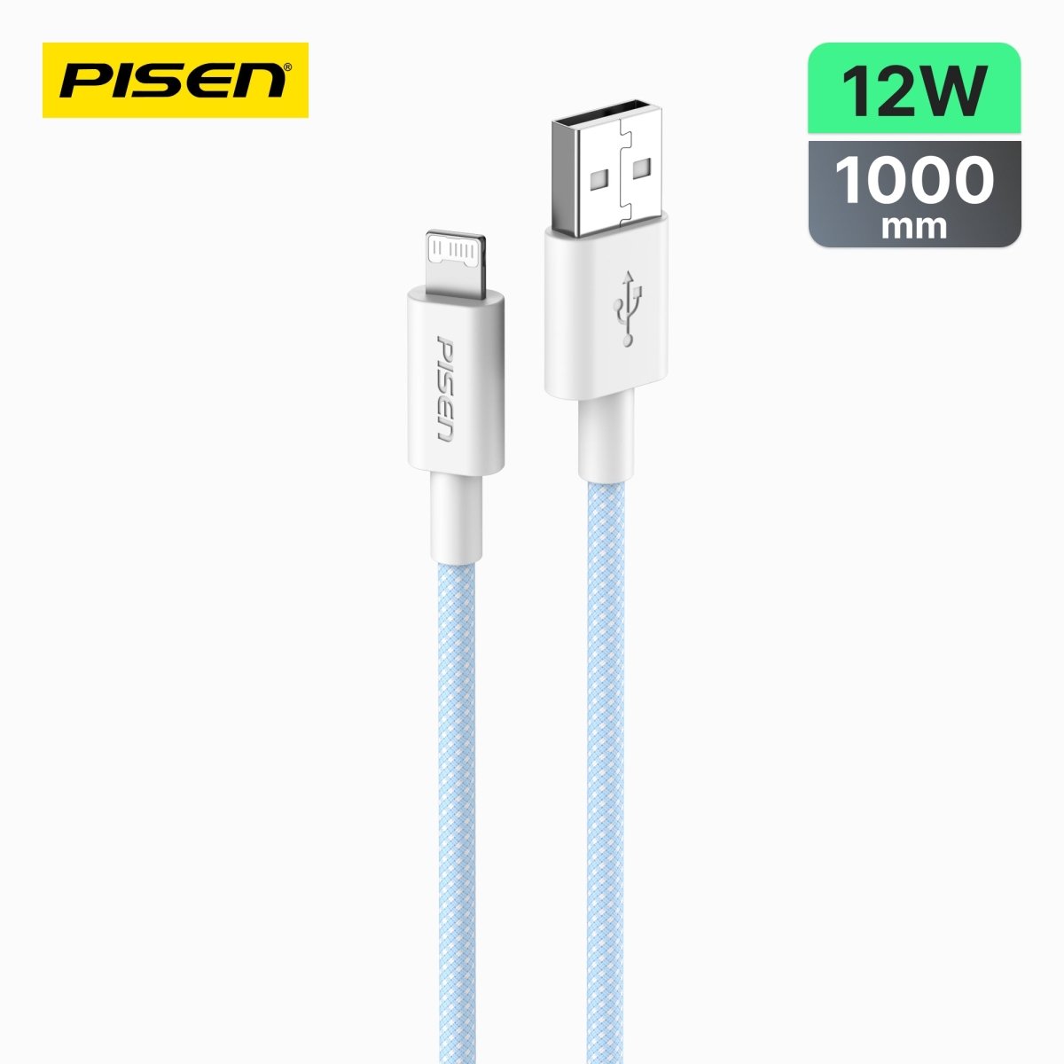 USB-A to Lightning Braided Cable (12W) PISEN Fast-Charging iPhone Cable (AL34) - Pro iPhone Repair