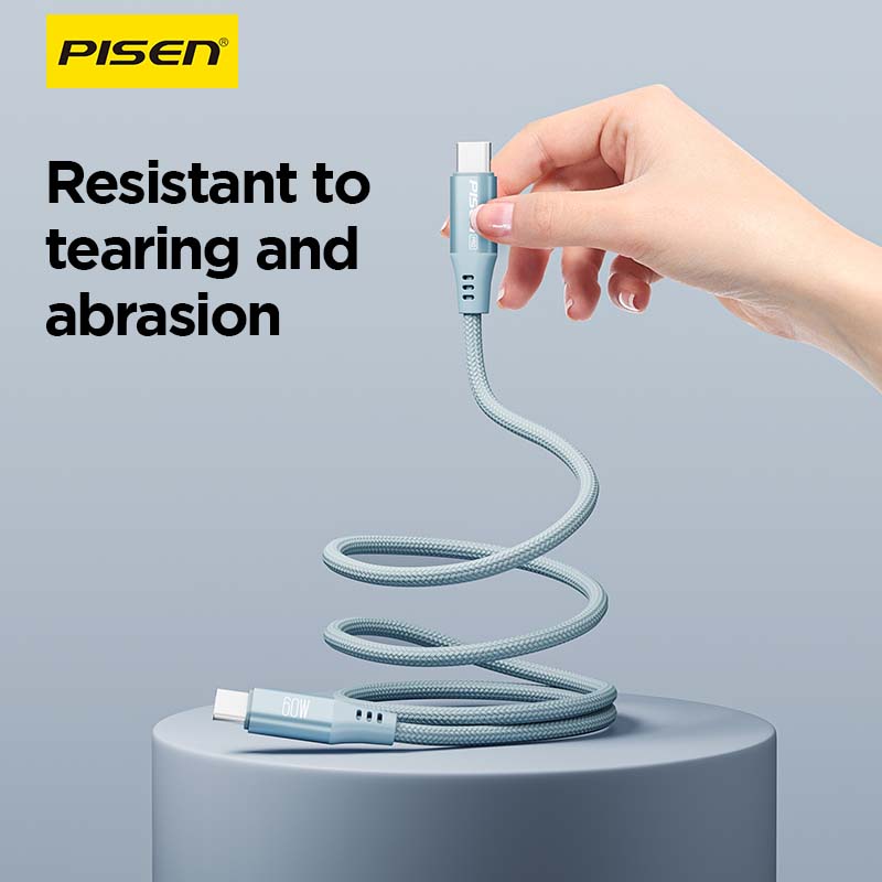 USB-C to USB-C Magnetic Braided Cable 1m (60W) PISEN Fast-Charging Cable (CC-FC22-1000) - Pro iPhone Repair