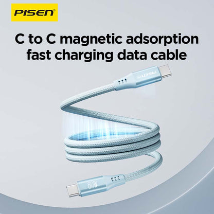 USB-C to USB-C Magnetic Braided Cable 1m (60W) PISEN Fast-Charging Cable (CC-FC22-1000) - Pro iPhone Repair