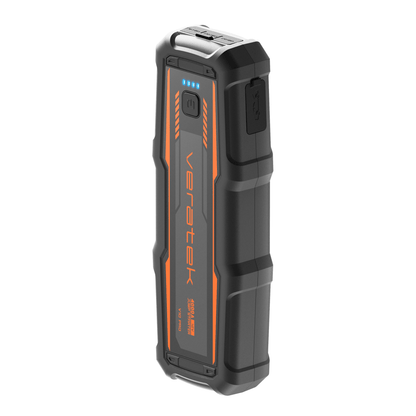 Vehicle Jump Starter - V10 Engines - VT – side view with power button and lights