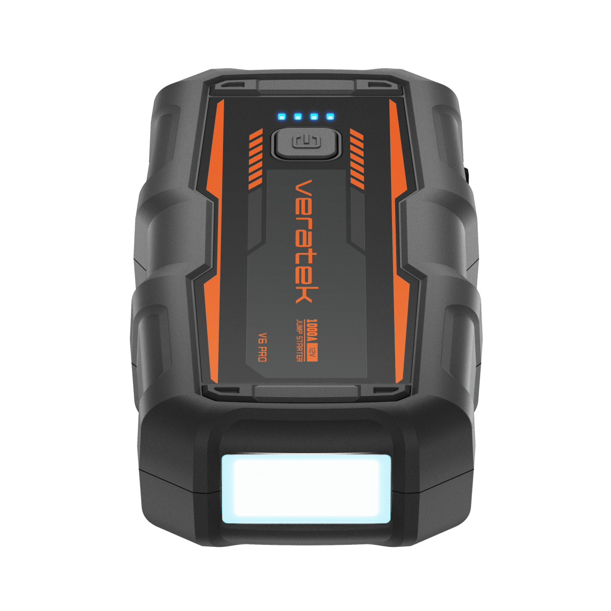 Vehicle Jump Starter - V6 Engines - VT – angled front view with light-up panel
