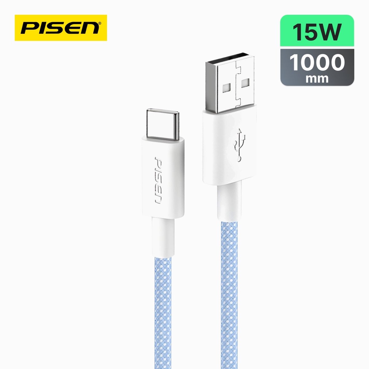 Vivid Series USB-C Braided Cable 1m PISEN Durable Charging & Sync Cable (AC03-1000) - Pro iPhone Repair