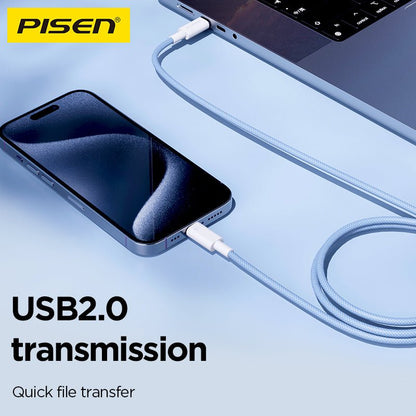 Vivid Series USB-C to USB-C Cable (100W) PISEN Braided Fast-Charging Cable (CC12) - Pro iPhone Repair