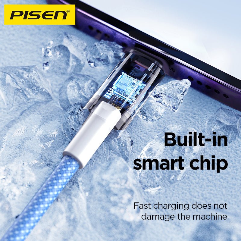 Vivid Series USB-C to USB-C Cable (100W) PISEN Braided Fast-Charging Cable (CC12) - Pro iPhone Repair