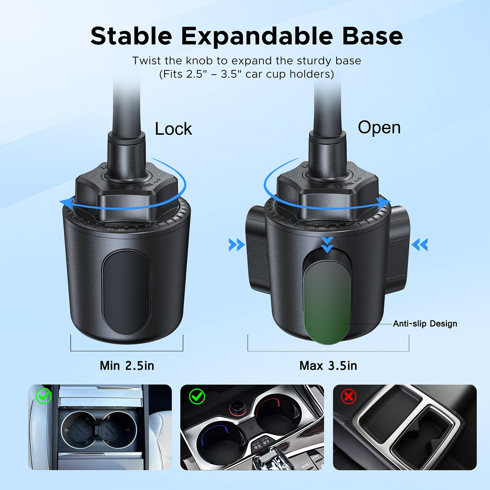 ESOULK 25W Qi2.2 magnetic wireless car charger with gooseneck cup holder mount – USB-C car charger adapter and cable included