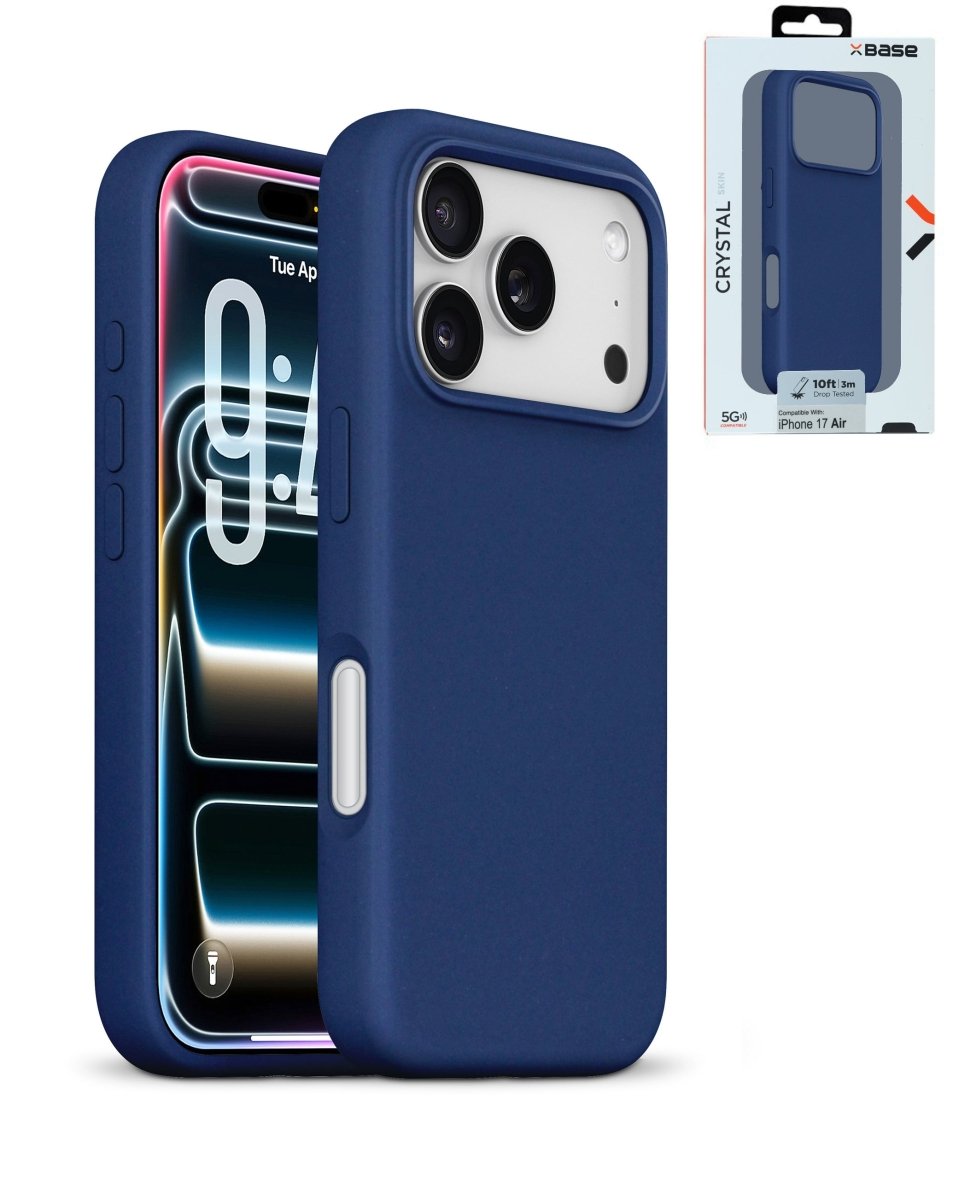 xBase by PowerPeak Liquid Silicone MagSafe Case for iPhone 17 Pro Max - Blue Phone Case - Pro iPhone Repair