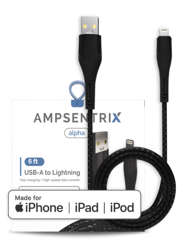 Lightning To USB-A 6 FT Braided Cable (MFI) - Image 5