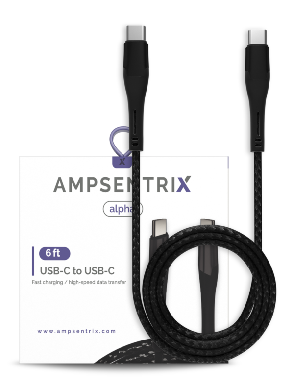 USB C To USB C 6 Ft  Braided Cable - Image 2