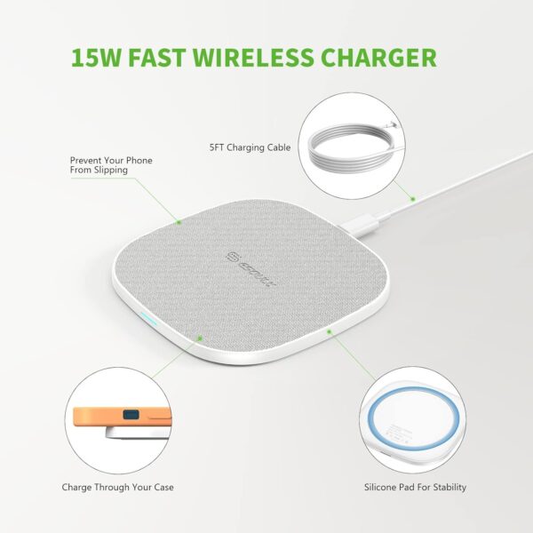 Qi Wireless Charger 15w (White) - Image 6