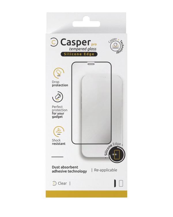Phone 15 Pro Max Casper Tempered Glass(Silicone)(Clear) - Image 4
