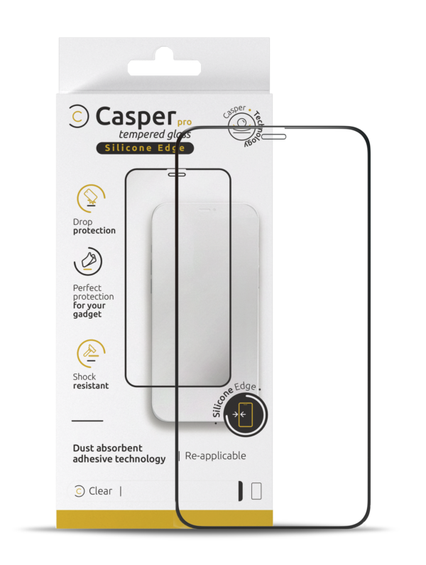 iPhone 12 / 12 Pro Tempered Glass (Silicone Edge)(Clear) - Image 4